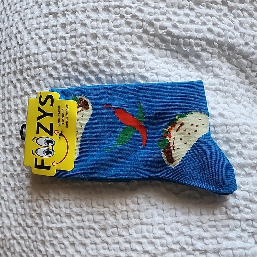 3/$20 Foozy Funny Taco Socks!